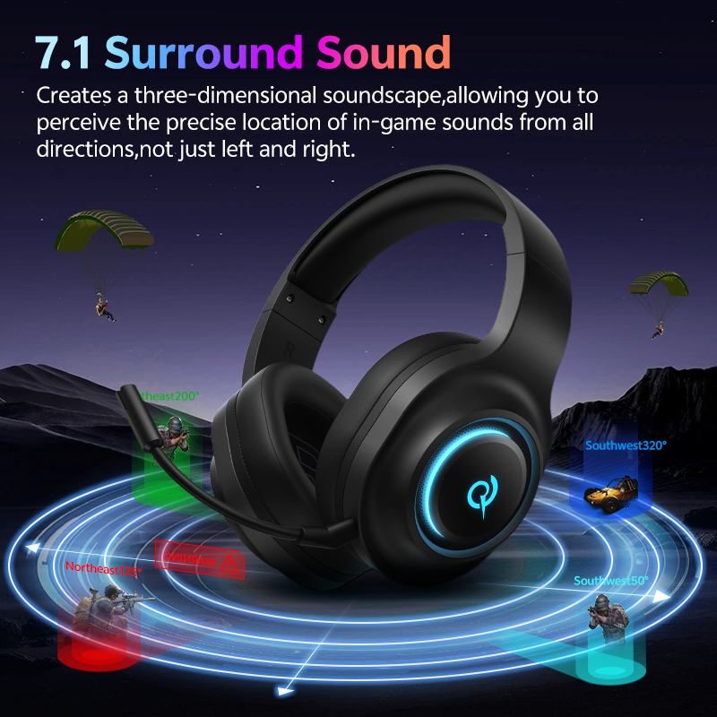 QCY Heroad V200 BH25H4GMA Gami – Gaming Headset Rgb Bewertung und Preis