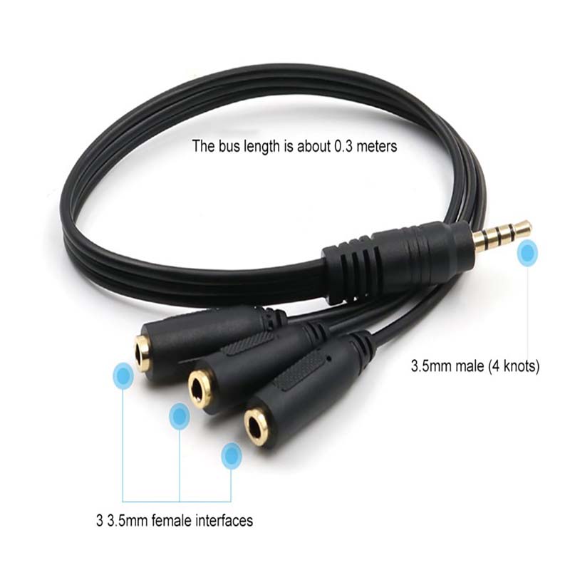 【C】3.5mm 3-Way Port Aux Audio  – Earphone Splitter Jack Bewertung und Preis