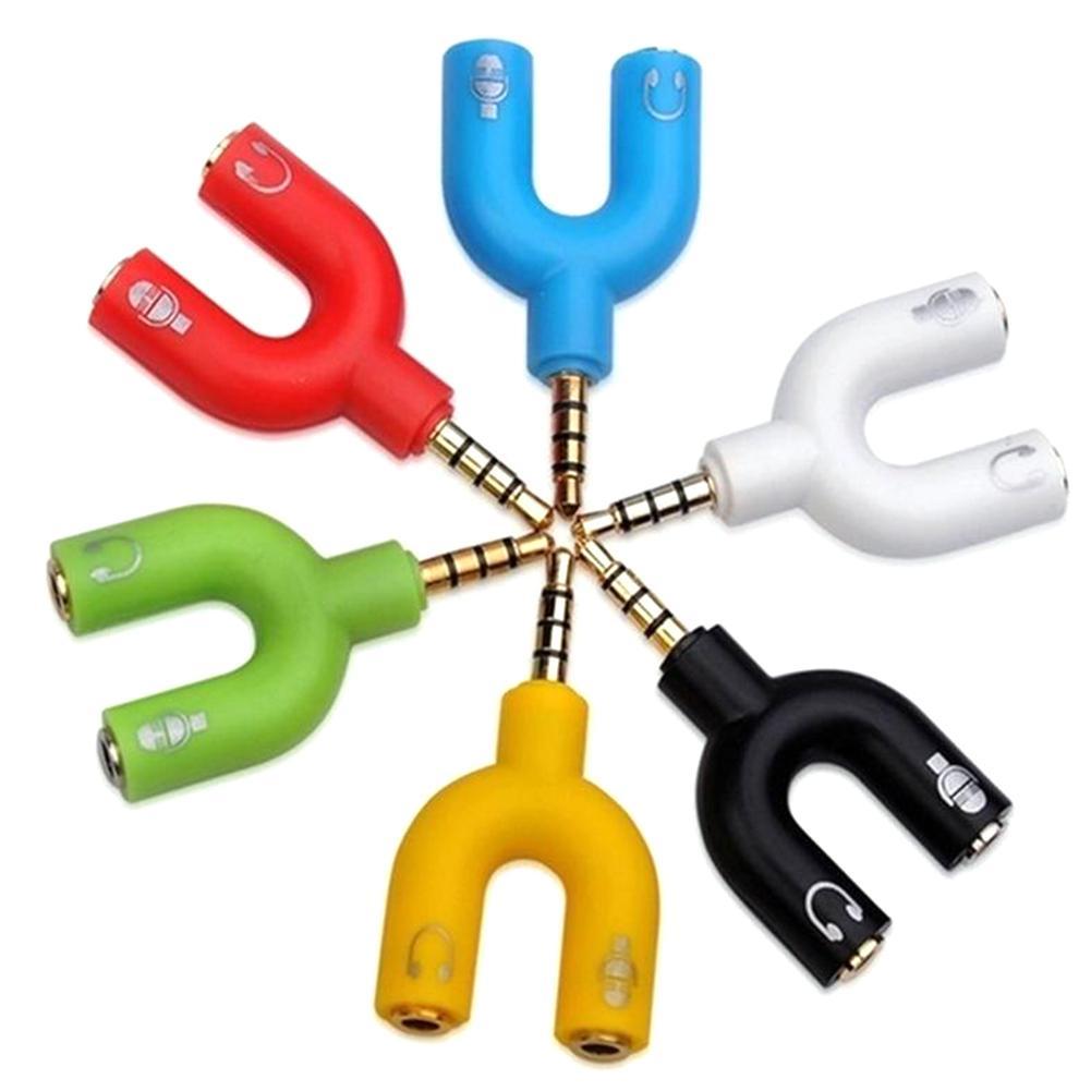 1PC Dual 3.5MM U Type Adapter  – Earphone Splitter Jack Bewertung und Preis