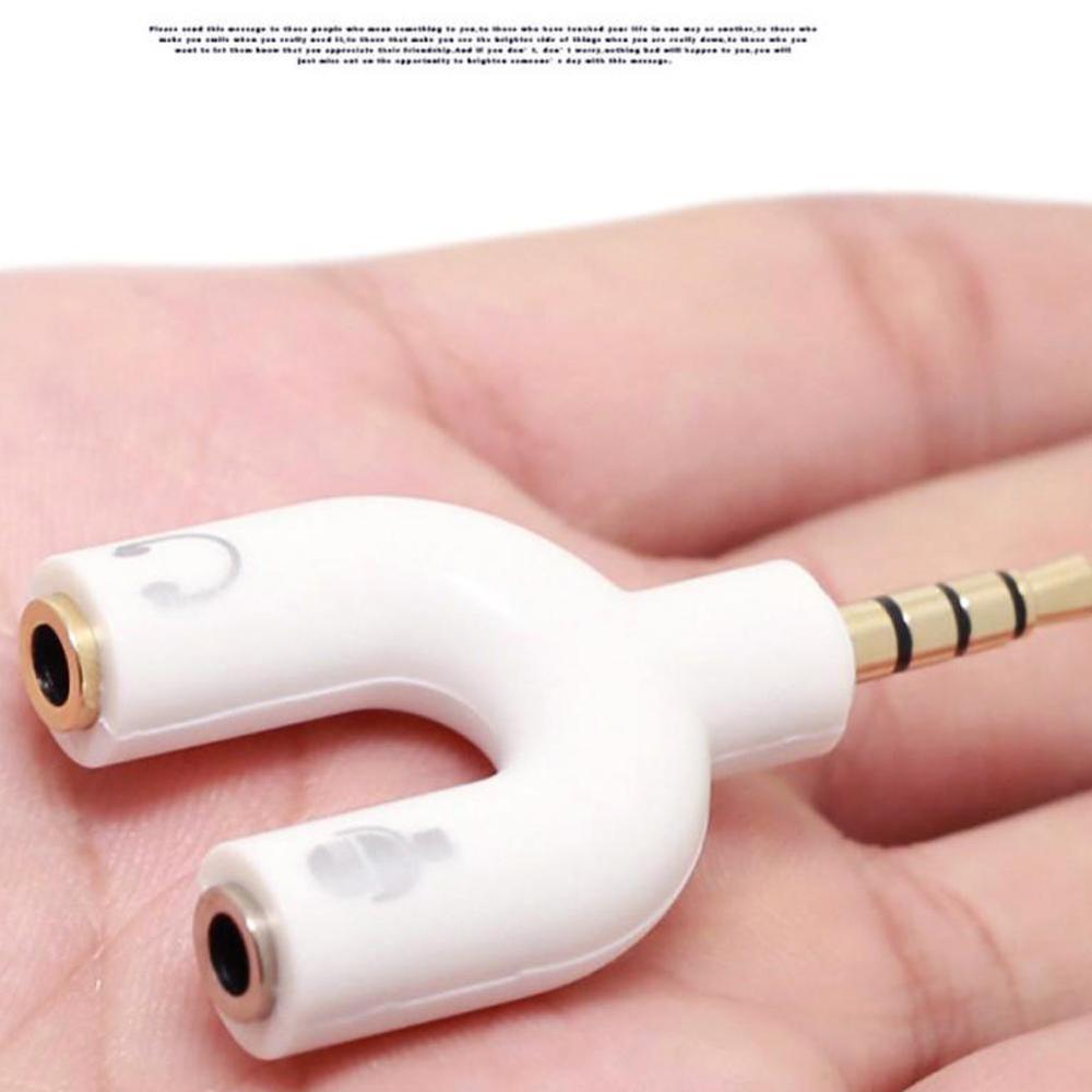 1PC Dual 3.5MM U Type Adapter  – Earphone Splitter Jack Bewertung und Preis
