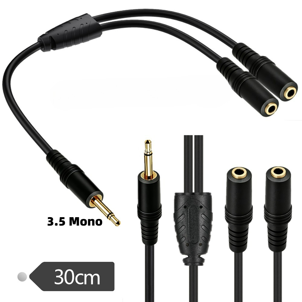 3.5mm TS Mono Male To Dual 3.5 – Earphone Splitter Jack Bewertung und Preis