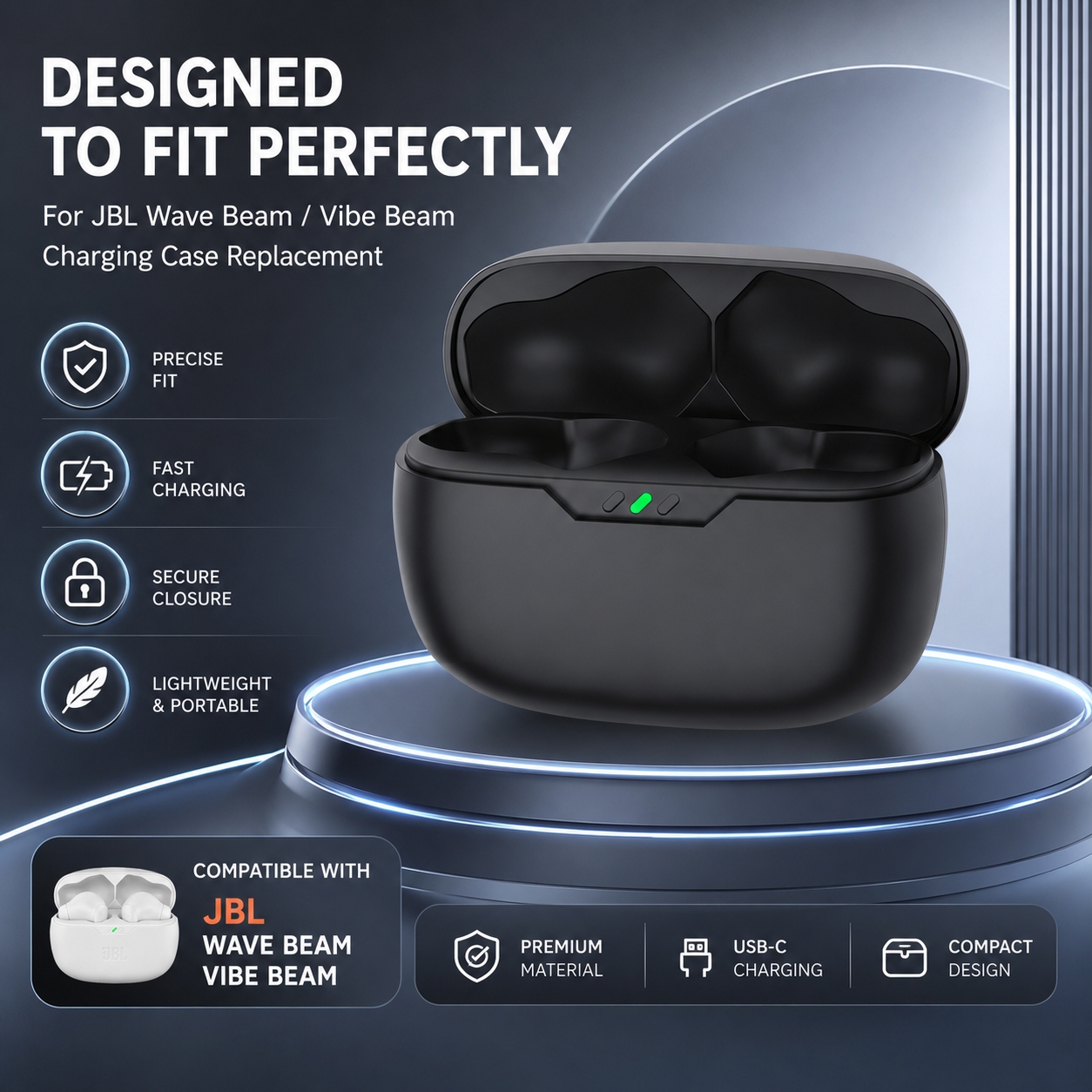 For JBL Wave Beam Vibe Beam 60 – Earbuds Charging Case Bewertung und Preis